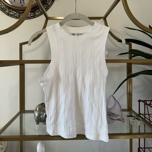 Zara white sleeveless top